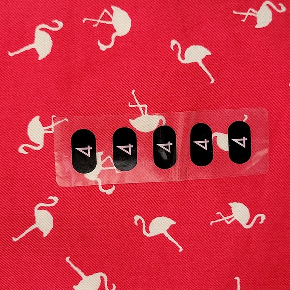 Elle Hot Pink Shorts with White Flamingo Print Size 4 - Picture 15 of 15